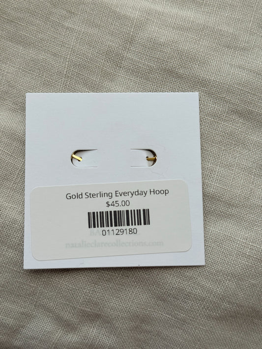 Gold Sterling Everyday Hoop