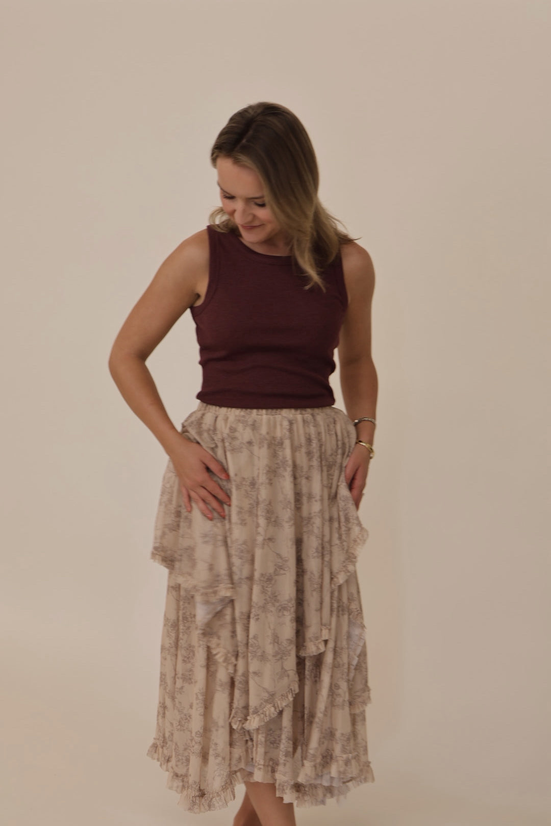 Flutter Midi Skirt