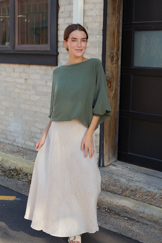 The Isla Linen Maxi / Beige