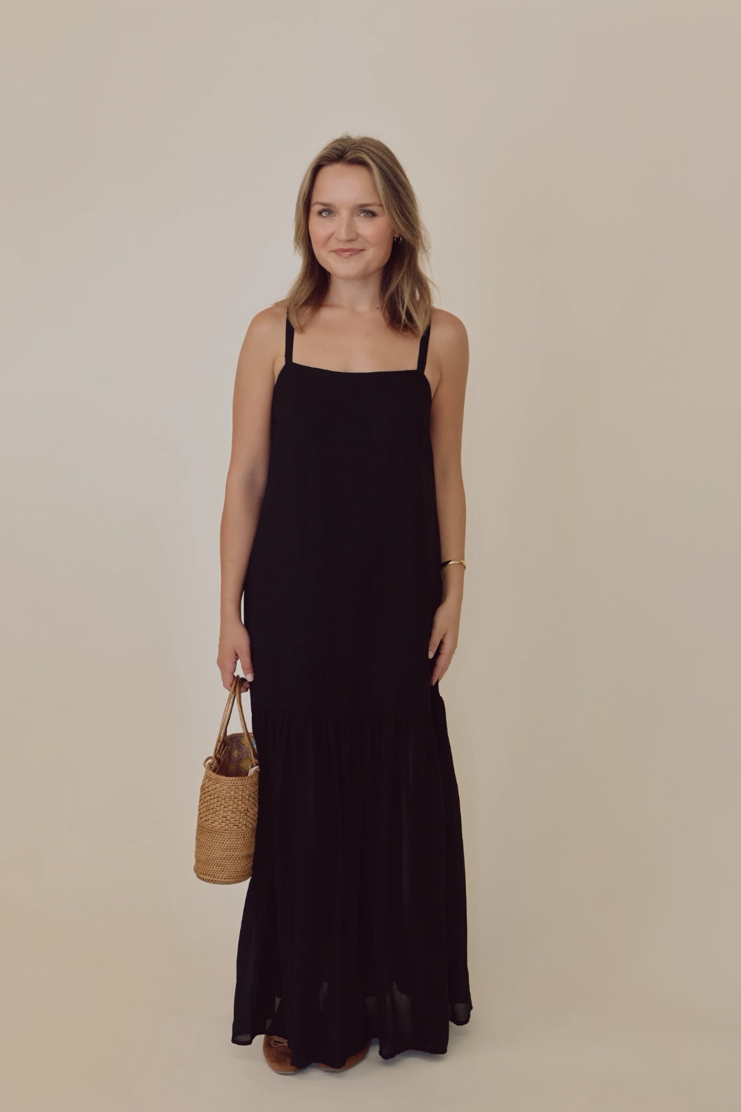 Mixed Media Cami Maxi Dress