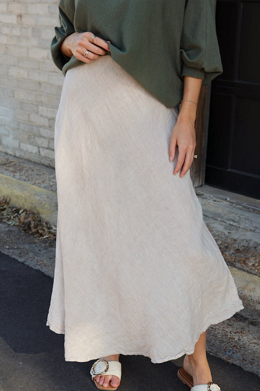 The Isla Linen Maxi / Beige
