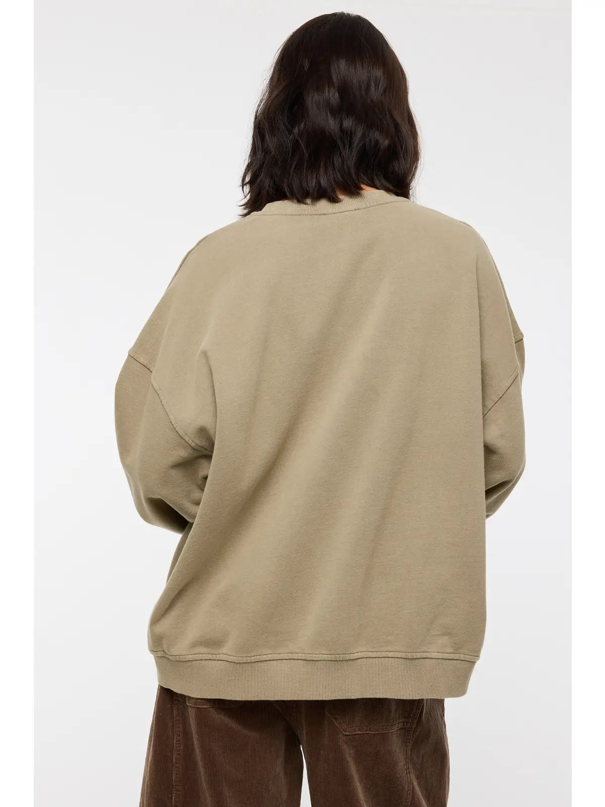 Washed Terry Sweatshirt- Olive