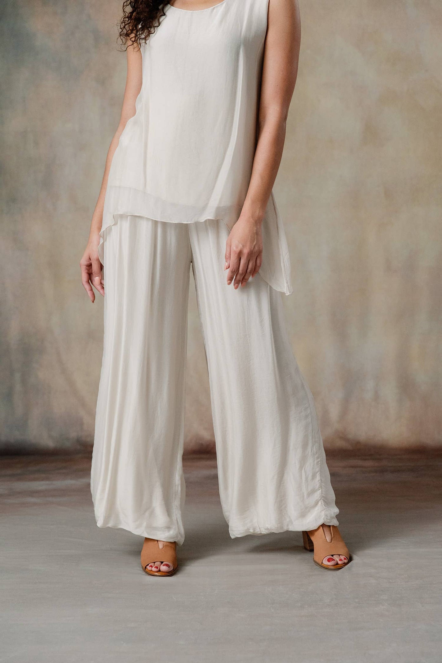 Madelyn Silk Pants / Opal