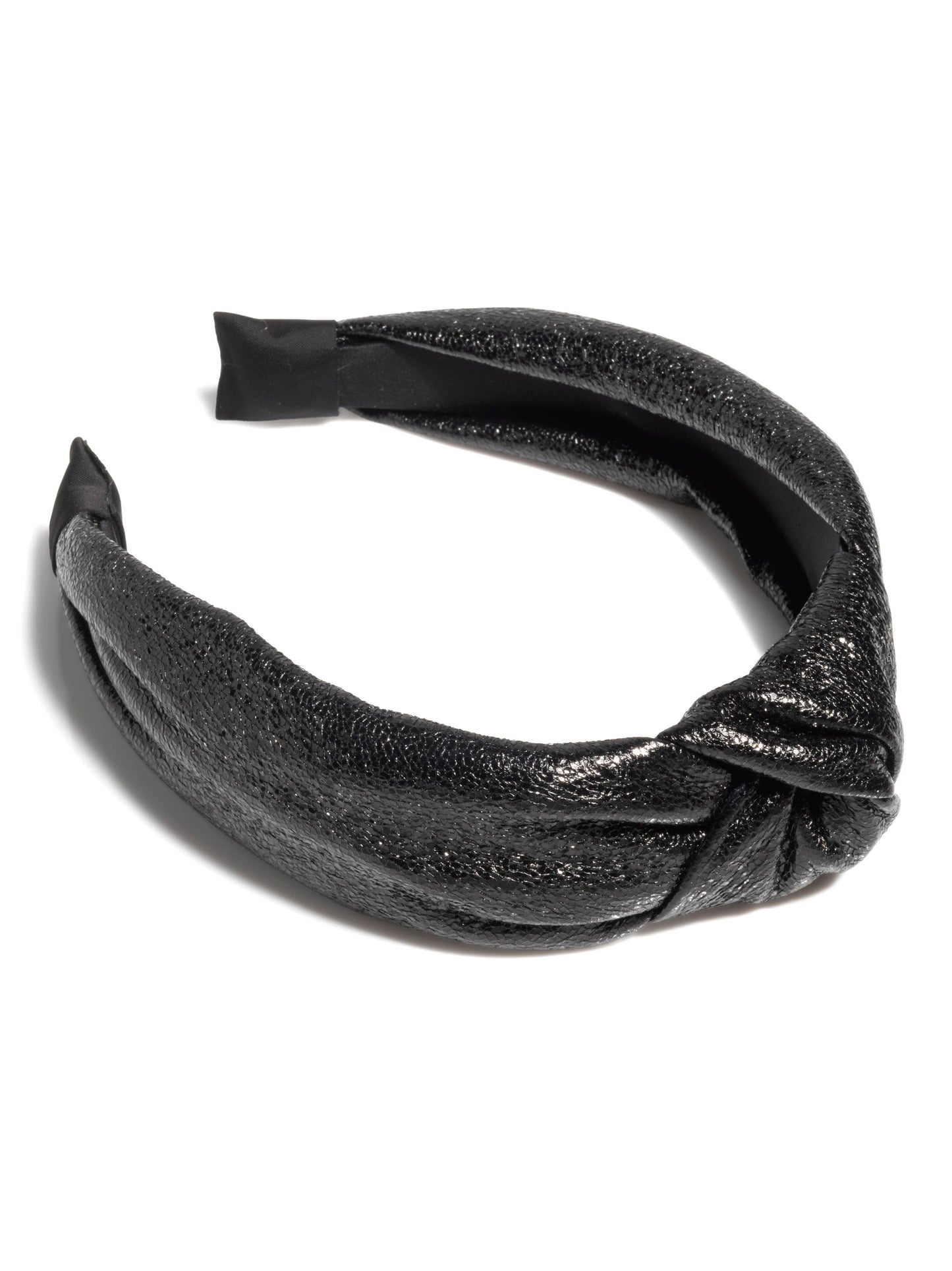 METALLIC KNOTTED HEADBAND: SILVER