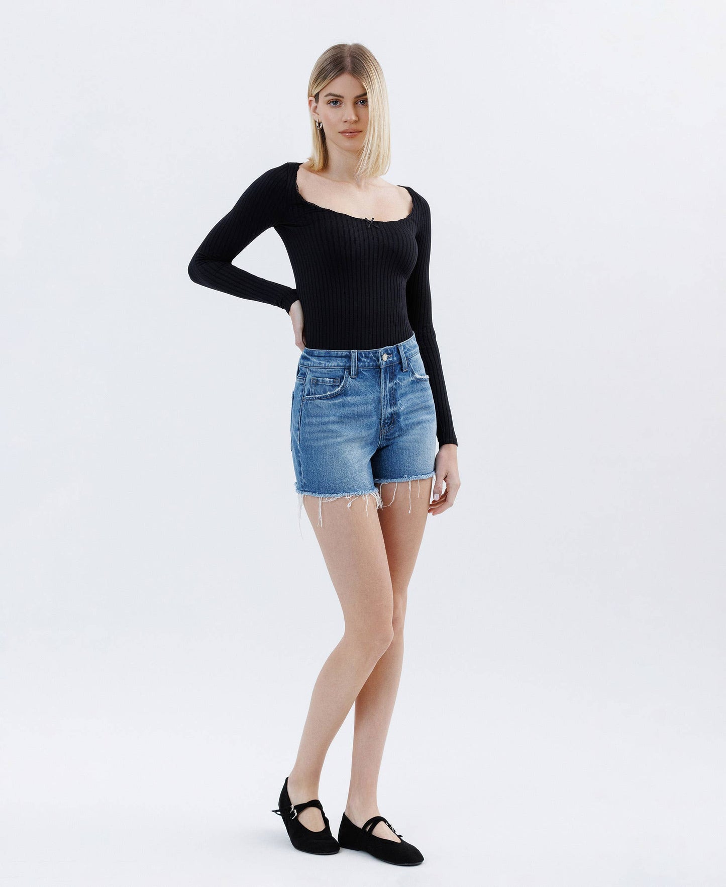 Vervet Rebecca Denim Shorts