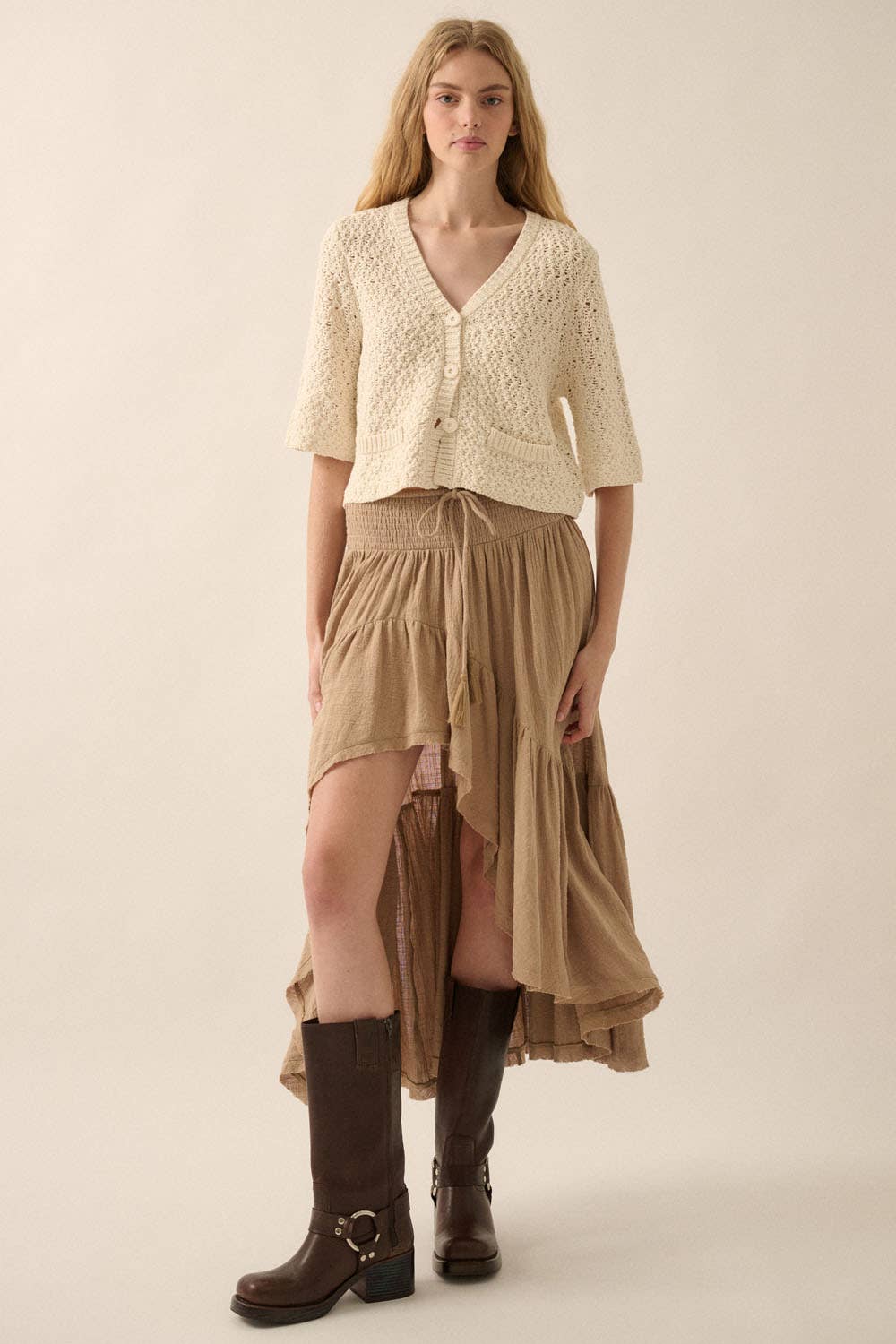 Crochet Cropped Cardigan