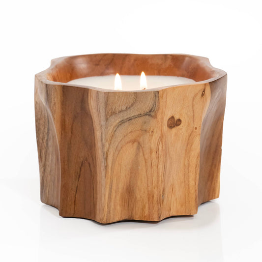 Organic Teakwood Bowl Candle