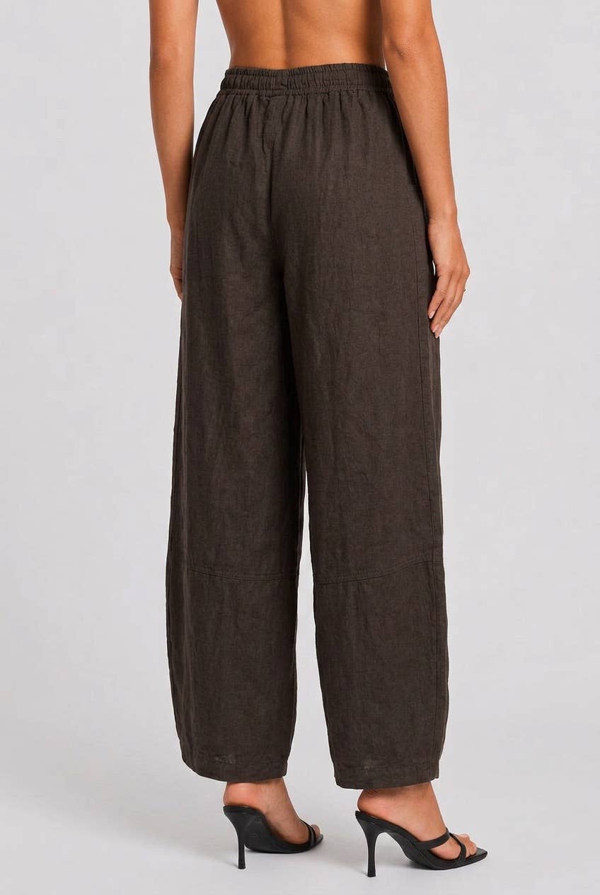 Linen Balloon Pant / Espresso