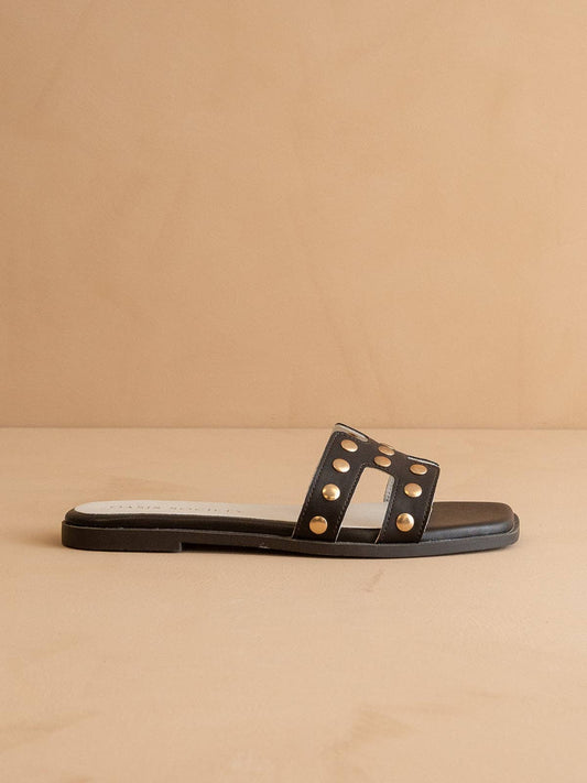 The Evelynne | Studded H Band Slides