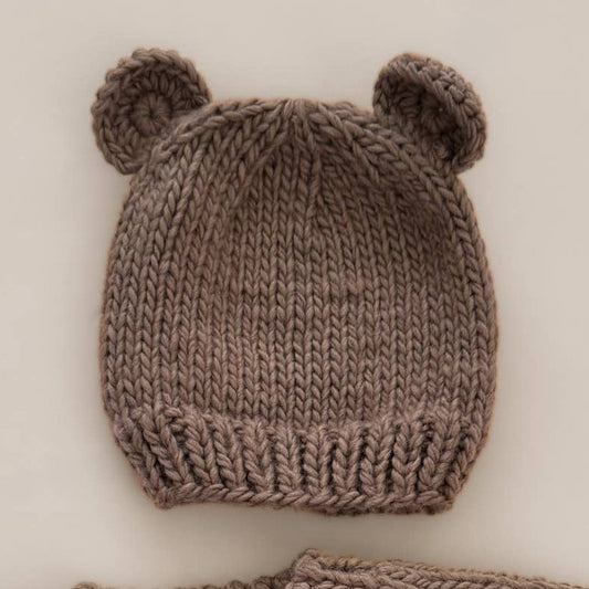 Bear Hat, Tan | XS; 3-6M