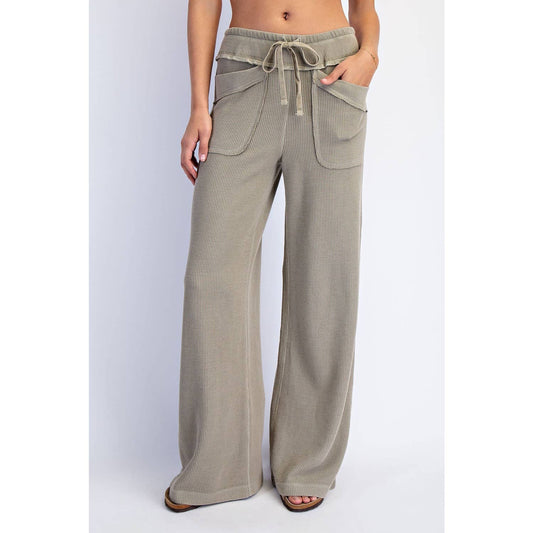 Mineral Washed Pant- Muted Olive