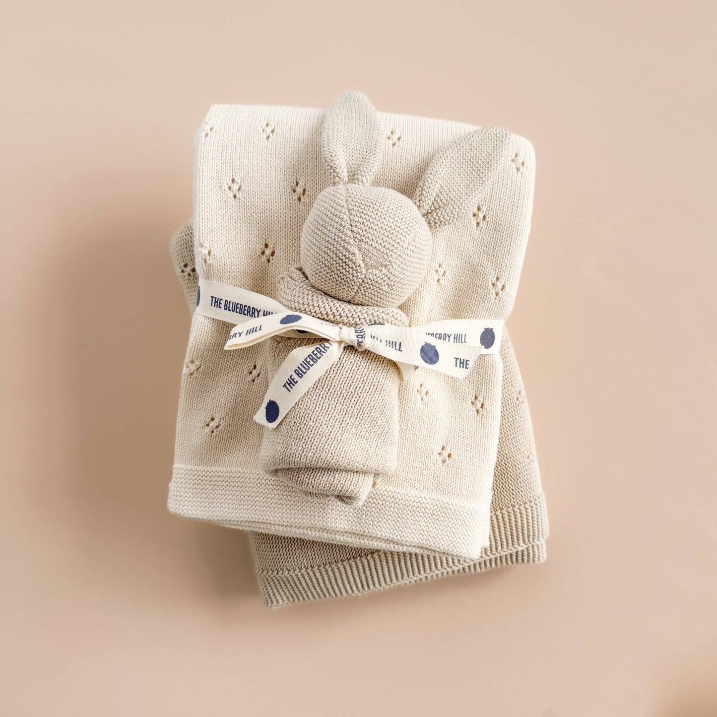 Taupe Heirloom Pique Baby Blanket - Organic Cotton