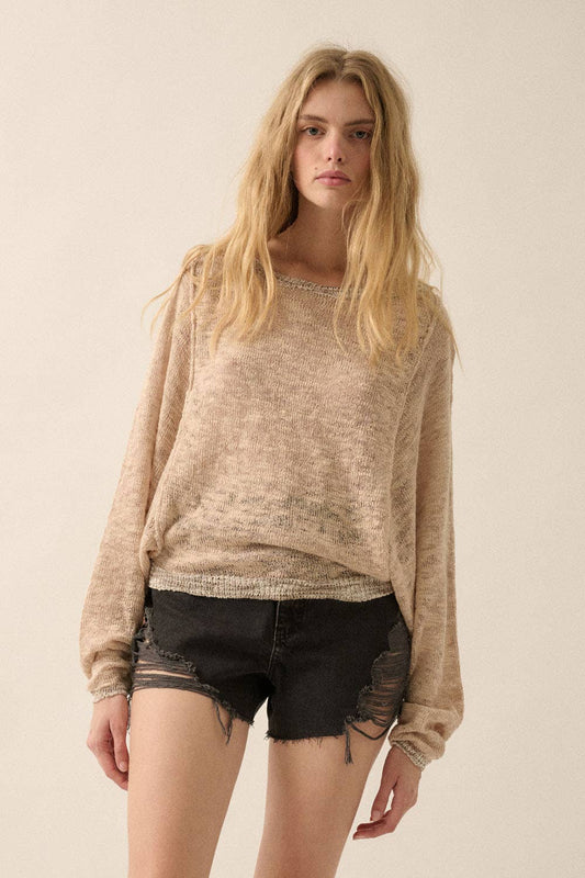 Dolman Knit Sweater - Sand