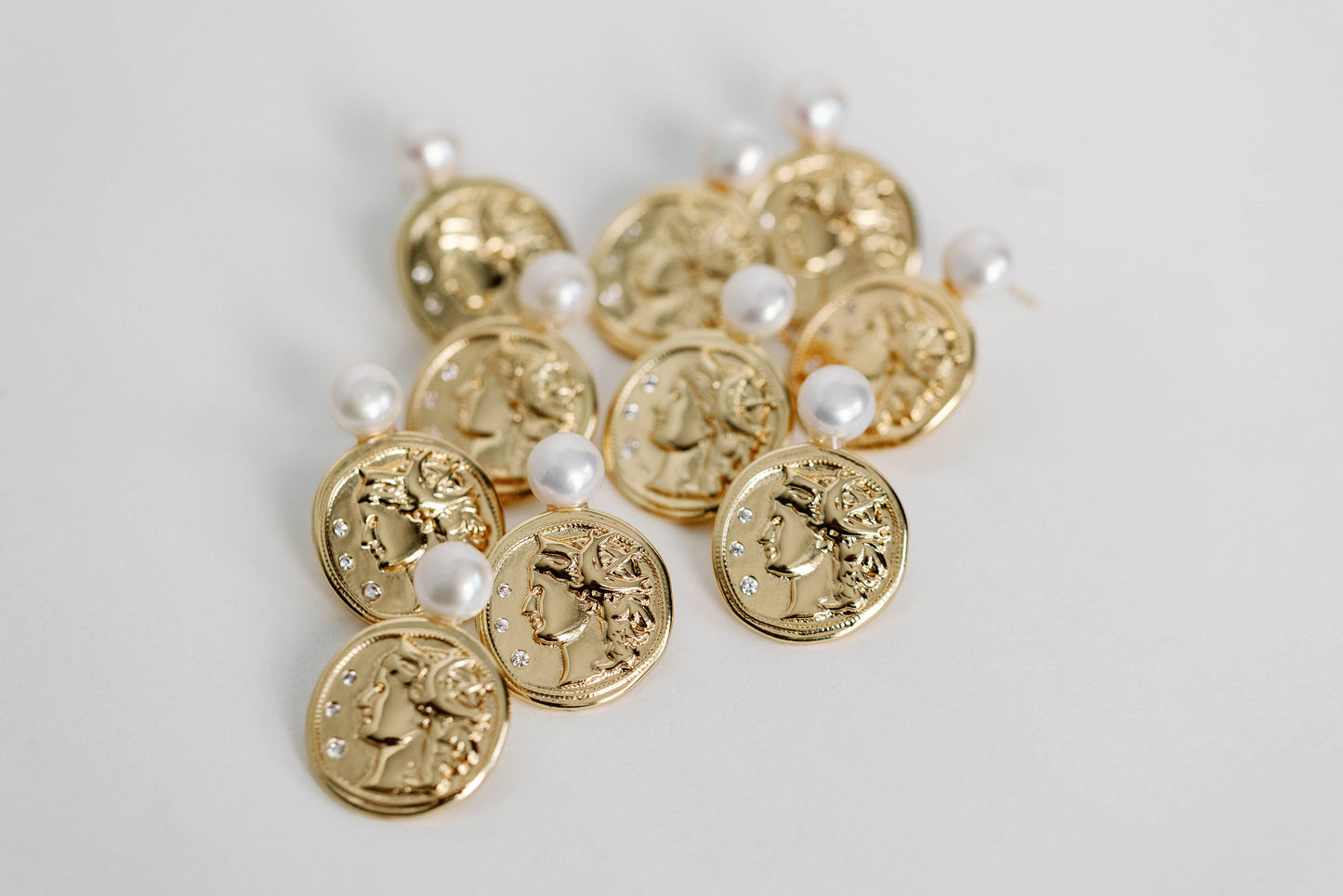 Gold Coin Earring