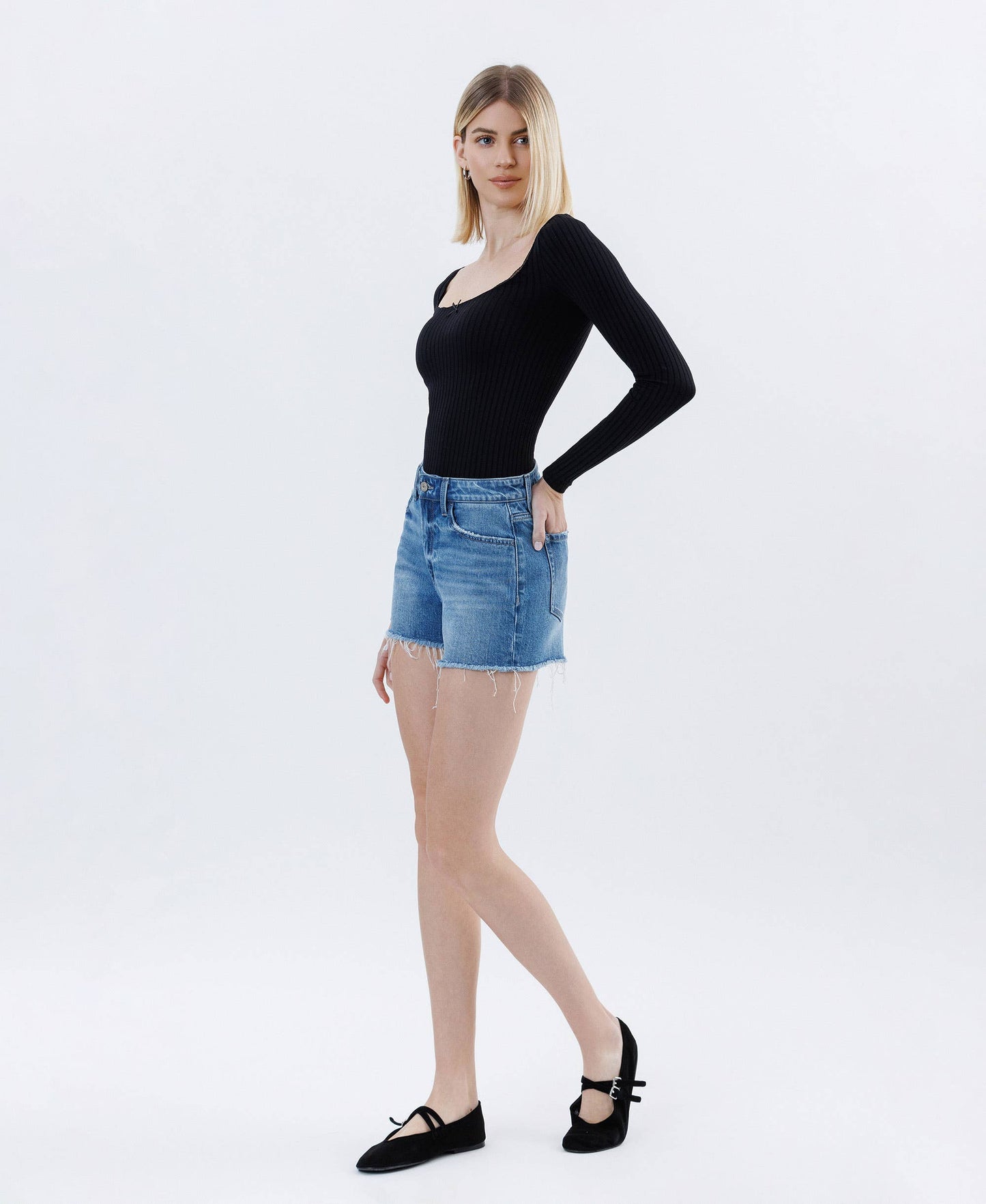 Vervet Rebecca Denim Shorts