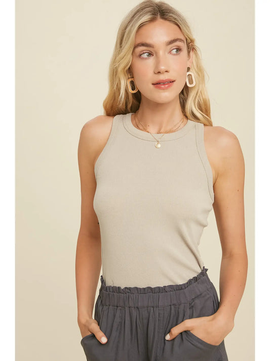 Crew Neck Knit Tank