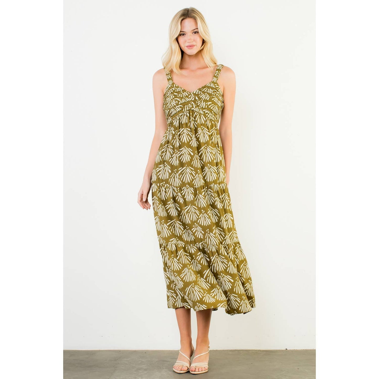 Tiered Maxi Dress- Olive