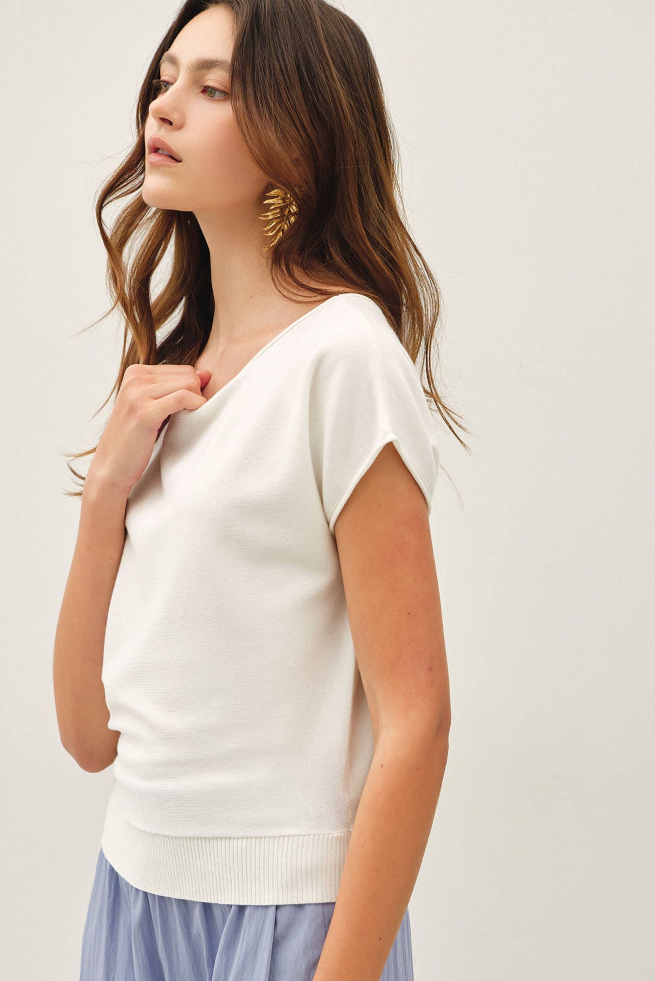 Boatneck Sweater Top
