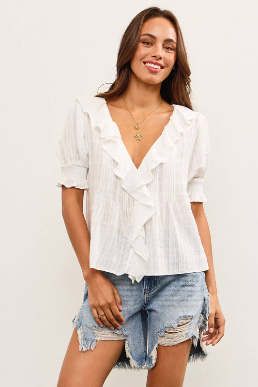 Cotton Ruffled Blouse