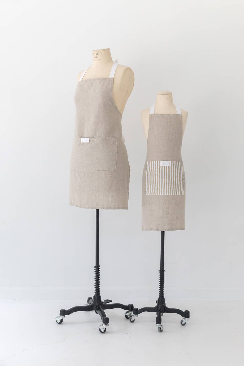 Heirloom Oatmeal Apron - 100% Linen