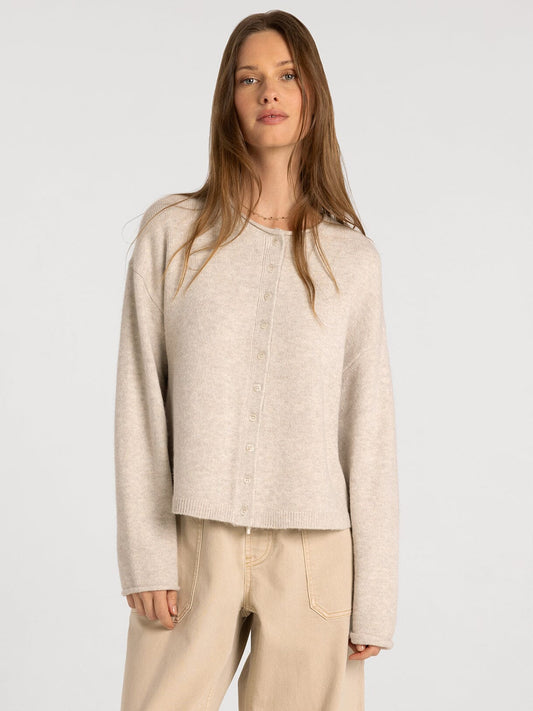 Dover Cardigan- Heather Stone