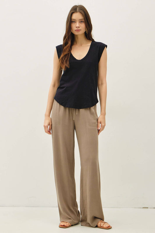 Cap Sleeve Top- Black