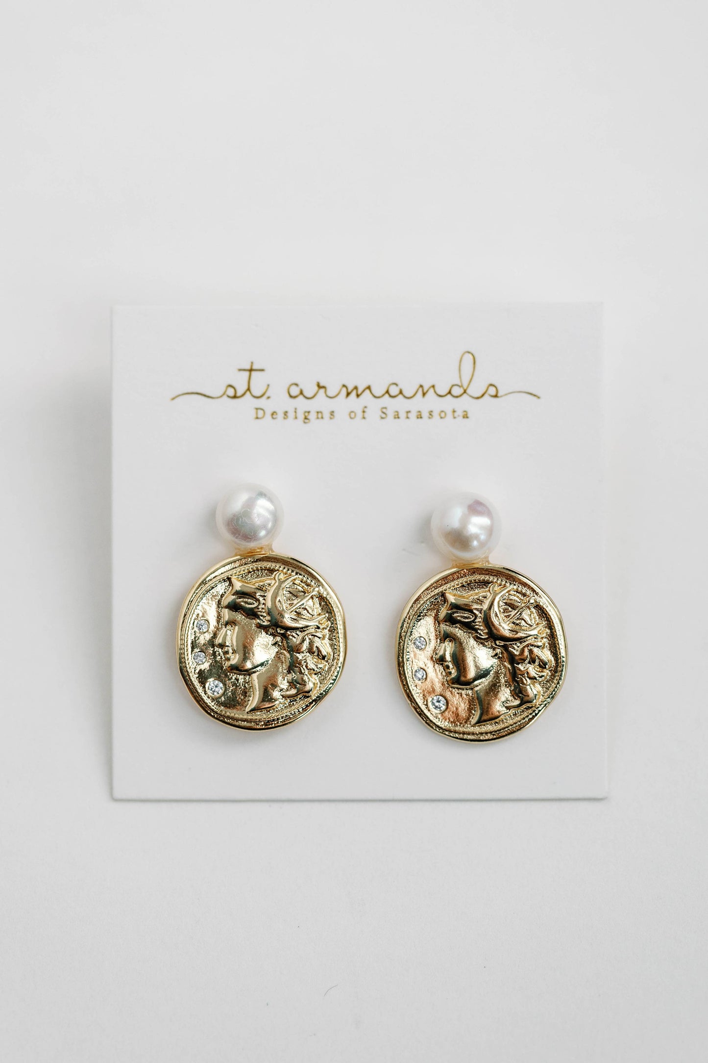 Gold Coin Earring