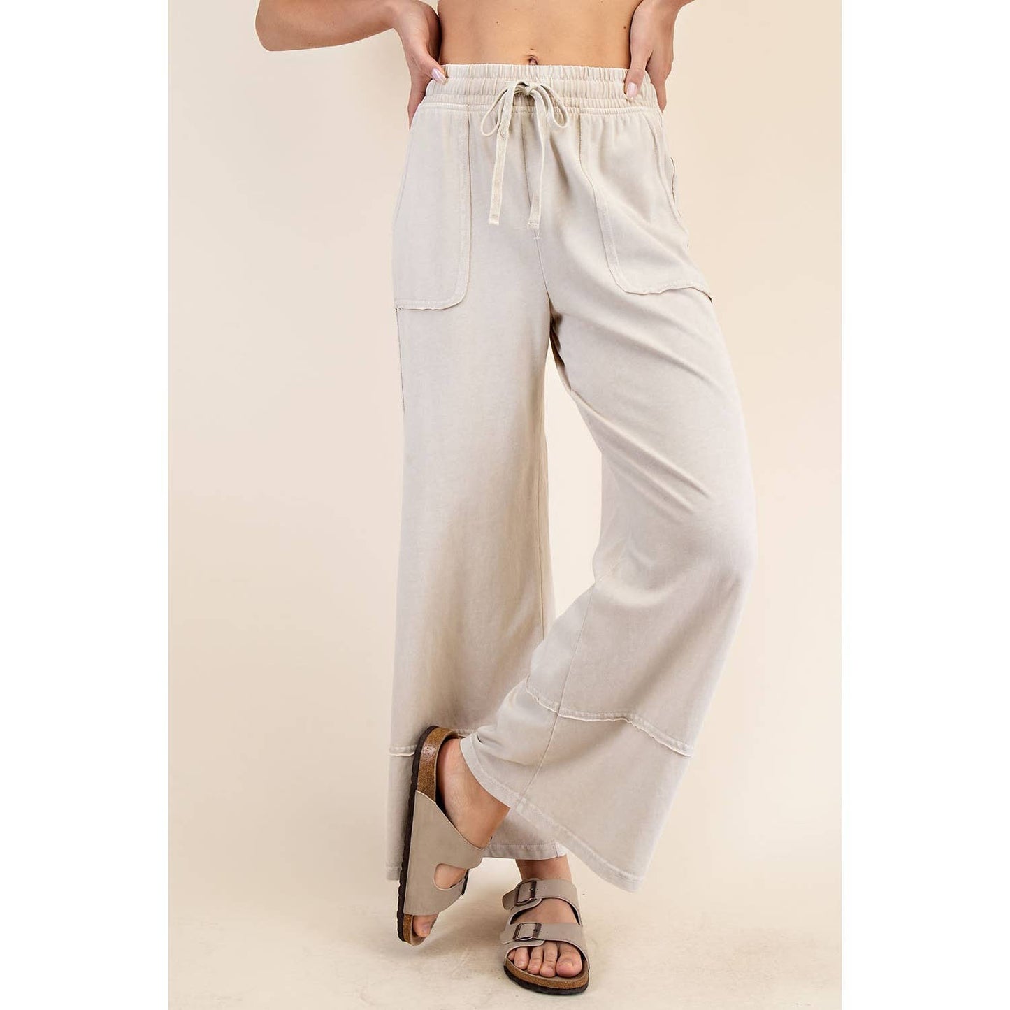 Mineral Washed Pant- Taupe