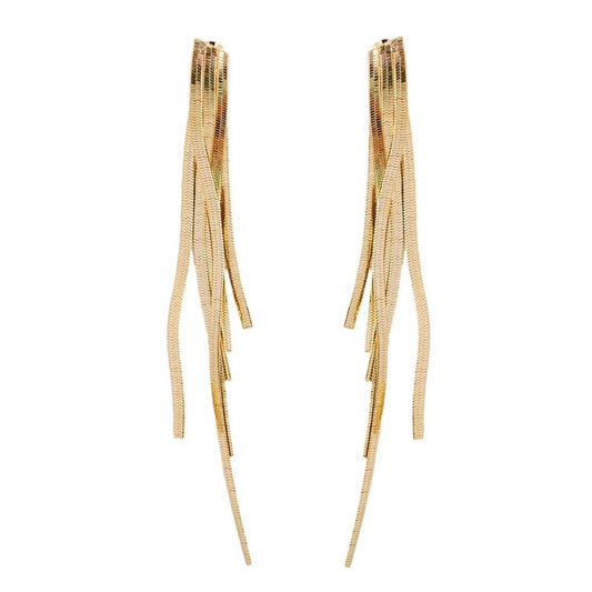 Gold Tassel Earring