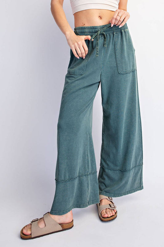 Mineral Washed Pant- Deep Teal