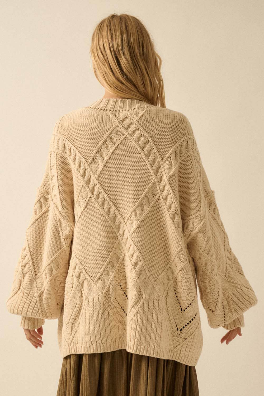 Cable-Knit Sweater - Cream