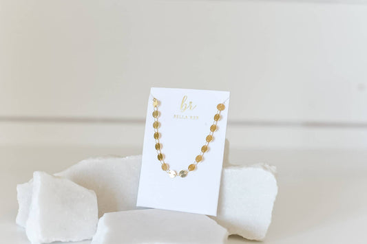 Disc Necklace 18k Gold Plated