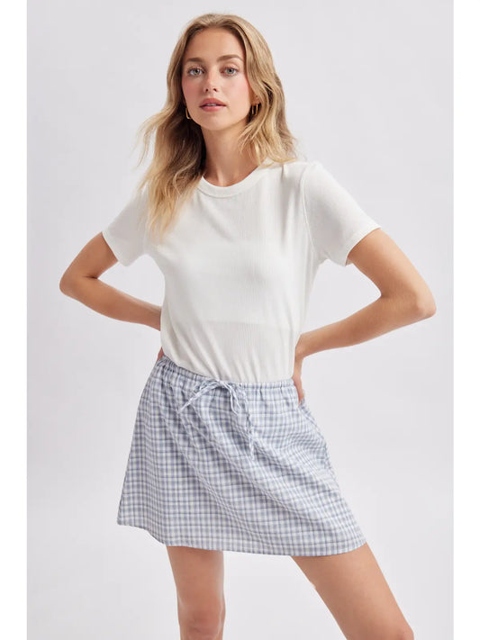 Ribbed Knit T-Shirt