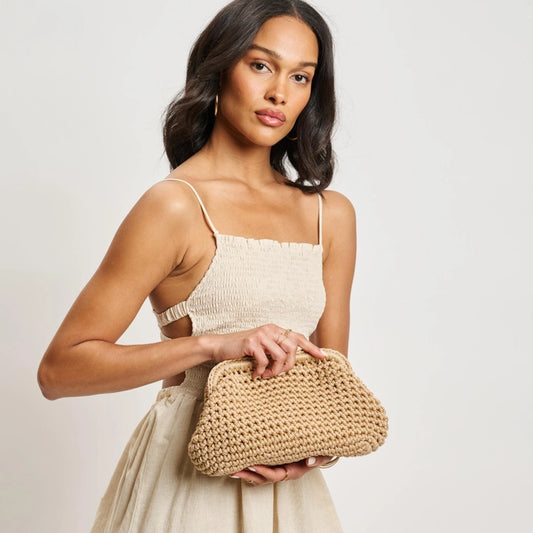 Anastasia Clutch- Natural