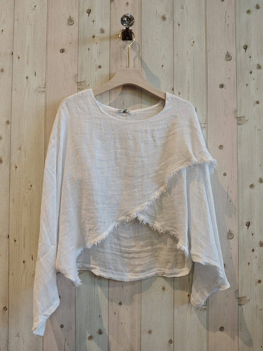 Crossover Blouse 100% Linen