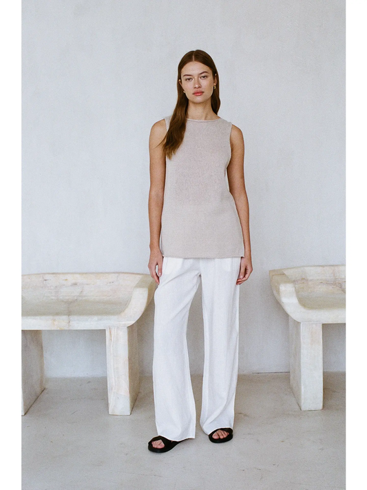 Ramie Knit Tank - Natural