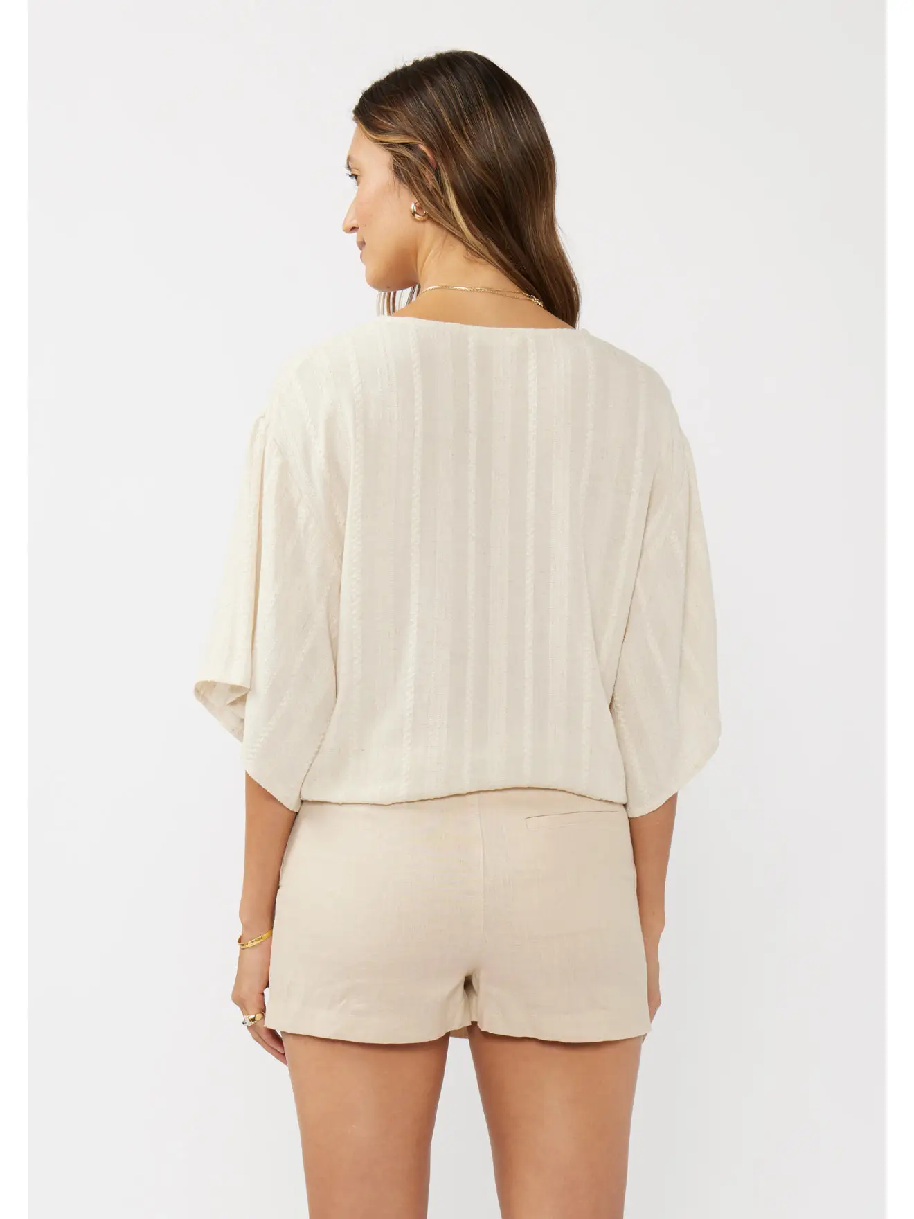 Jacquard Linen Blouse