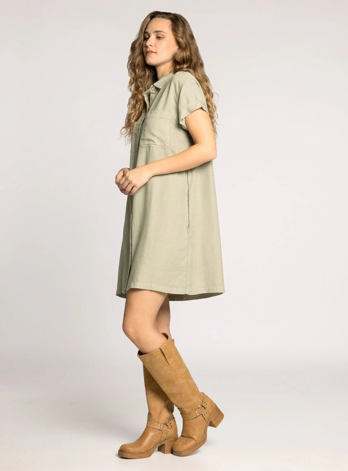 June Dress in Olive