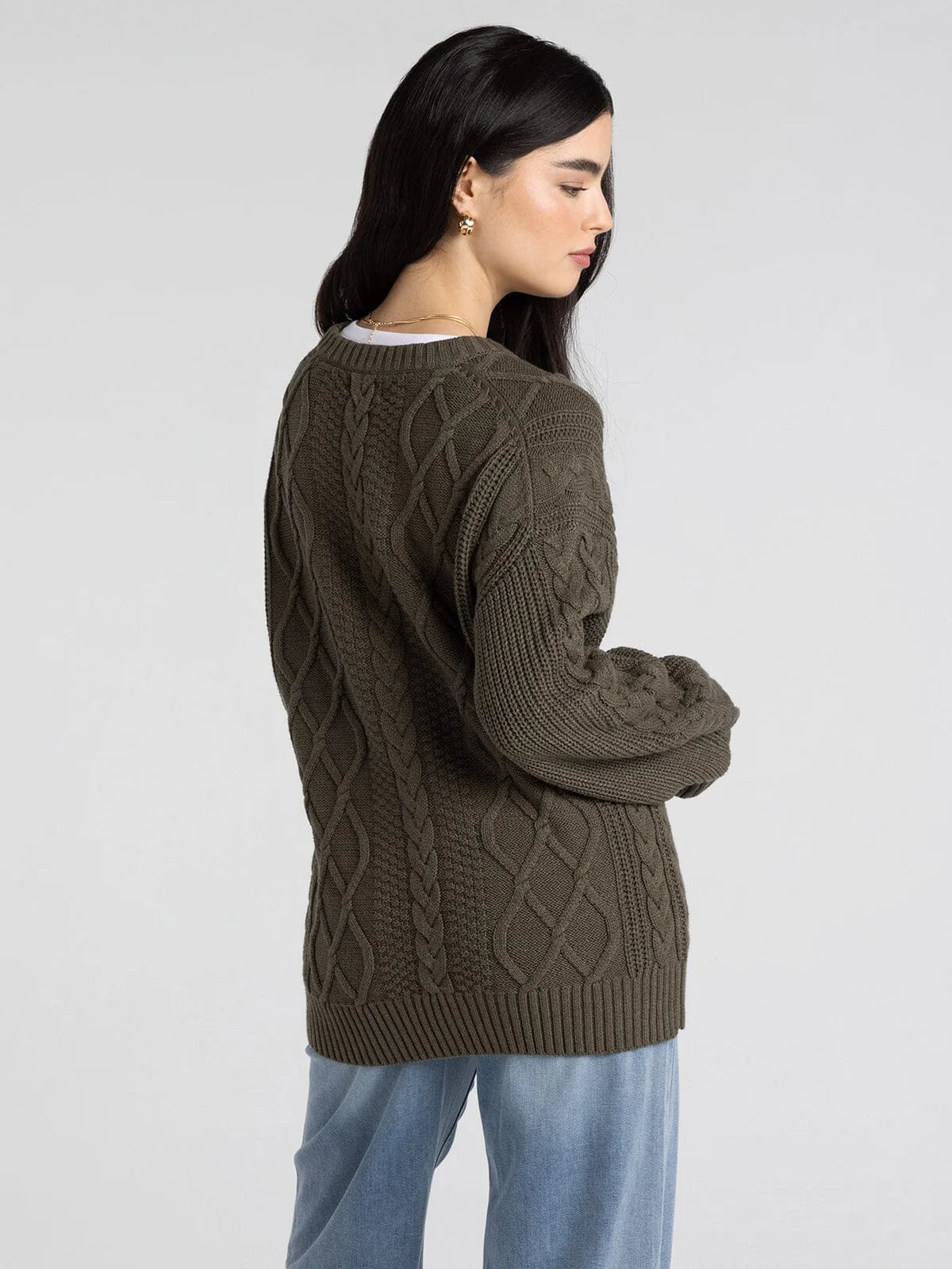 Newport Sweater- Dusty Olive