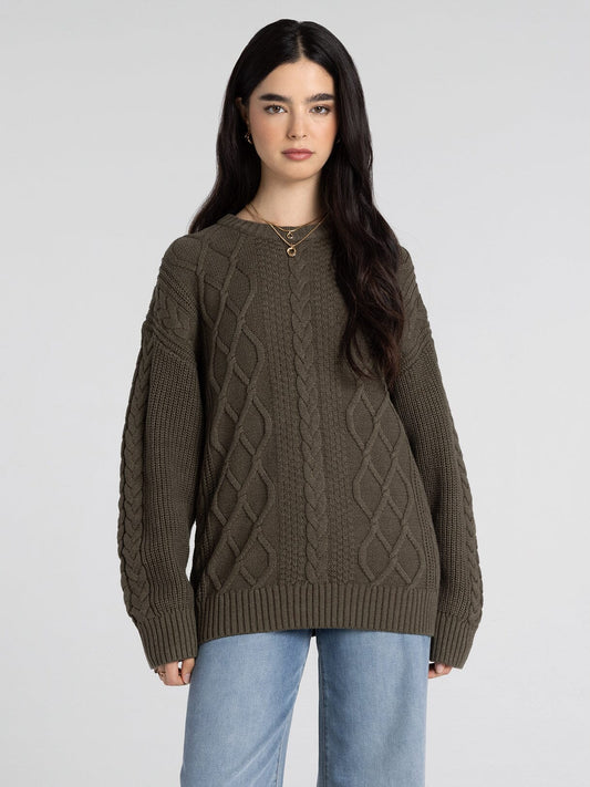 Newport Sweater- Dusty Olive