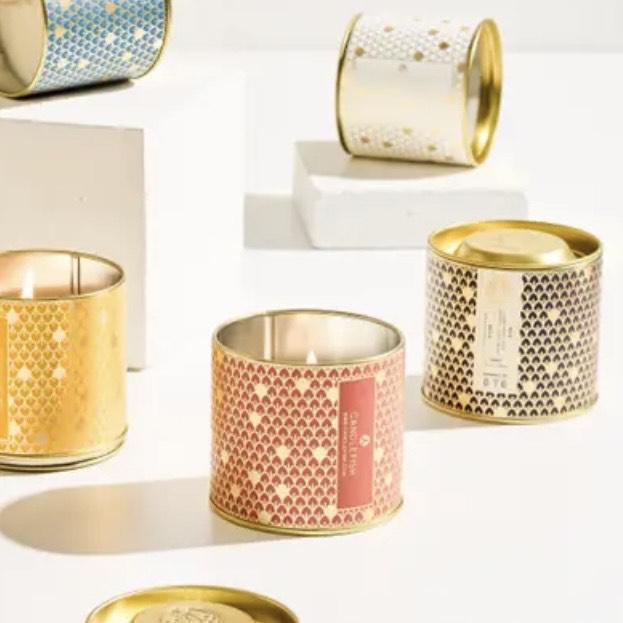Gold Tin w/ Embossed Lid