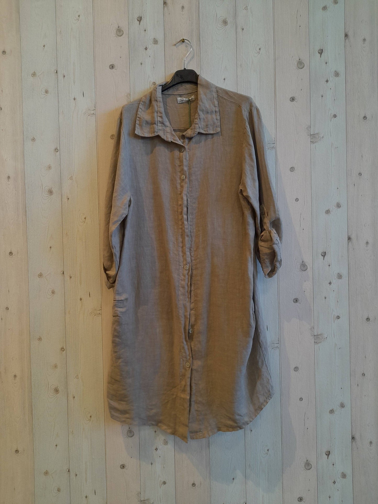 Ref-89075 SHORT SHIRT 100% LINEN: Marino