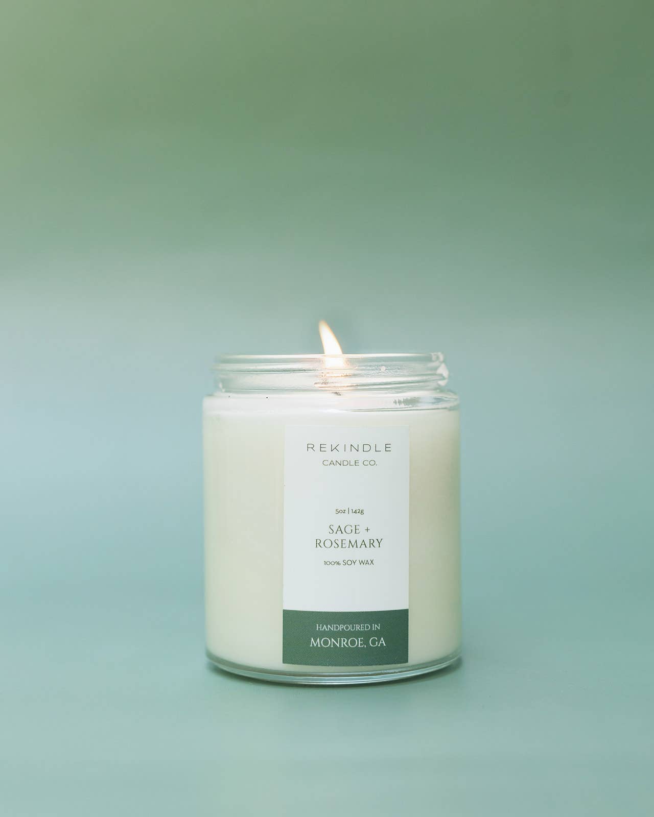 Cotton Wick Soy Candle: Sage + Rosemary