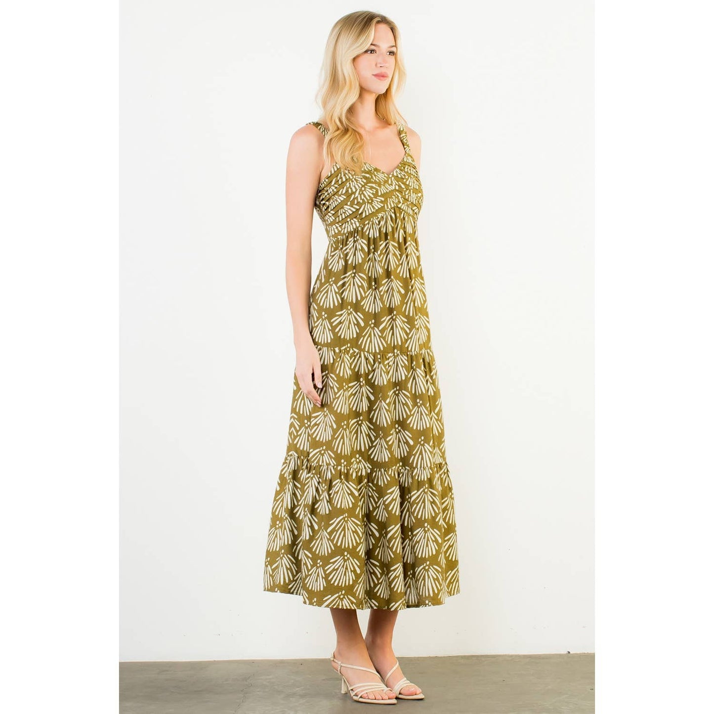 Tiered Maxi Dress- Olive