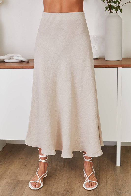 The Isla Linen Maxi / Beige