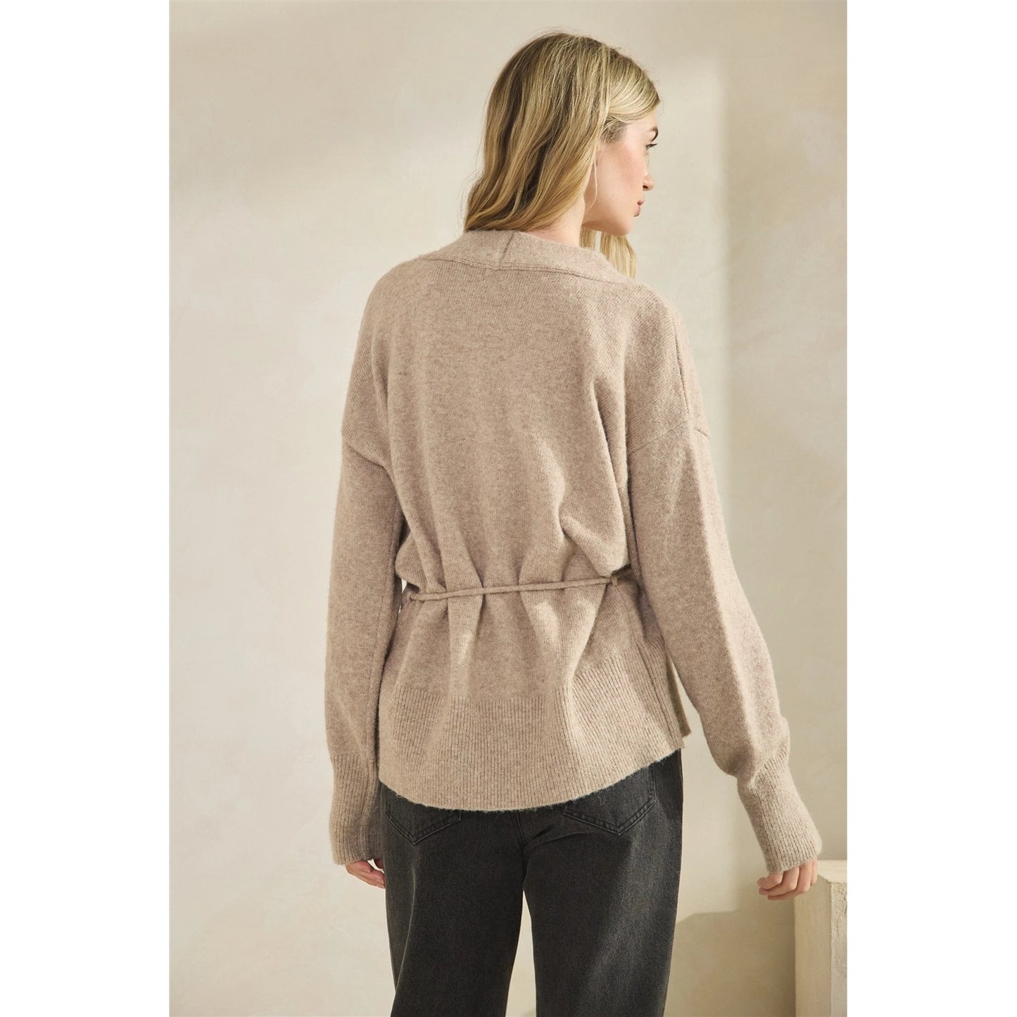Soft Knit Tie Waist Cardigan