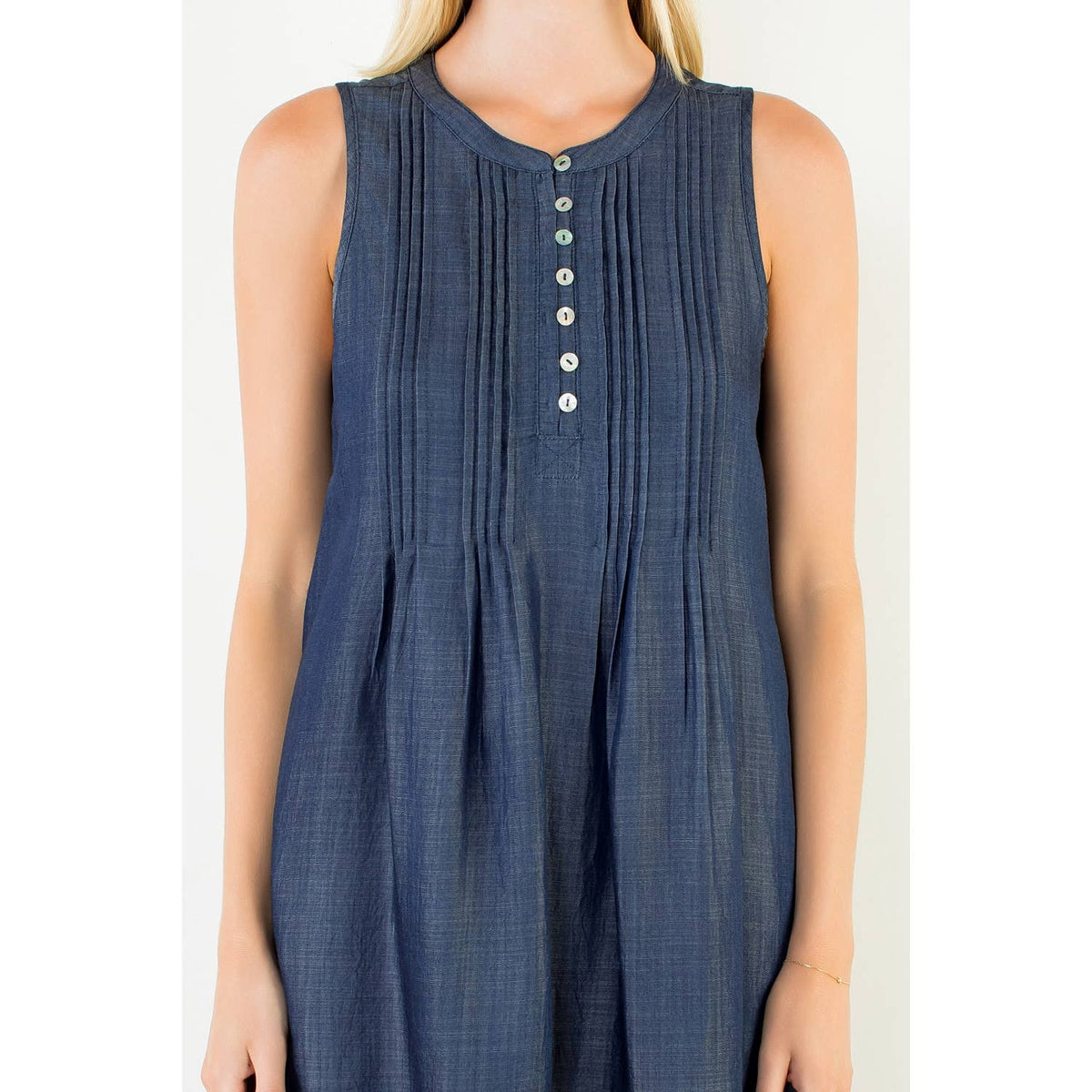 Denim Button Dress