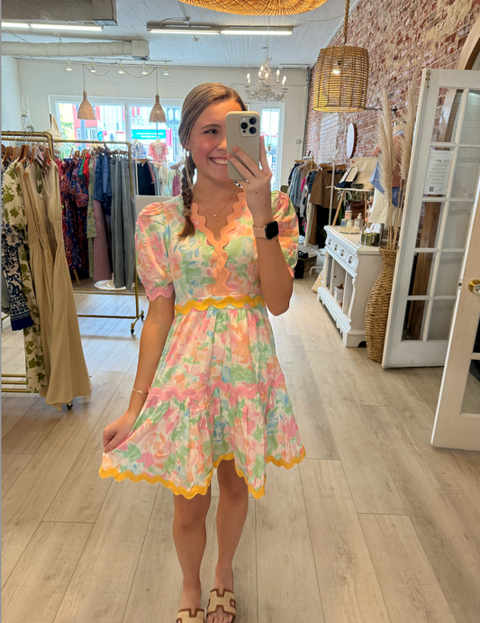 Kayla Peach Dress