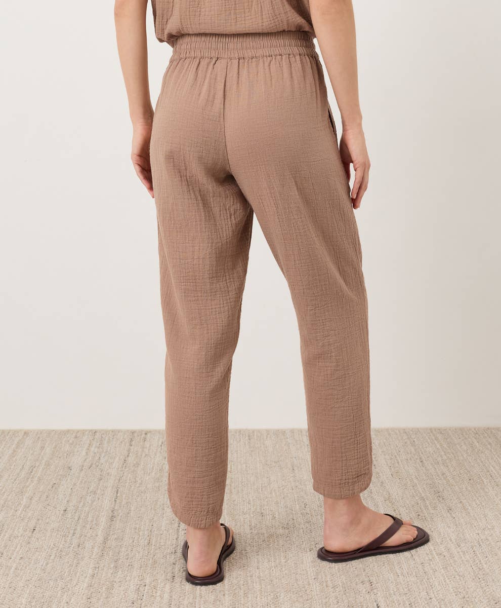 Gauze Tapered Pant- Driftwood
