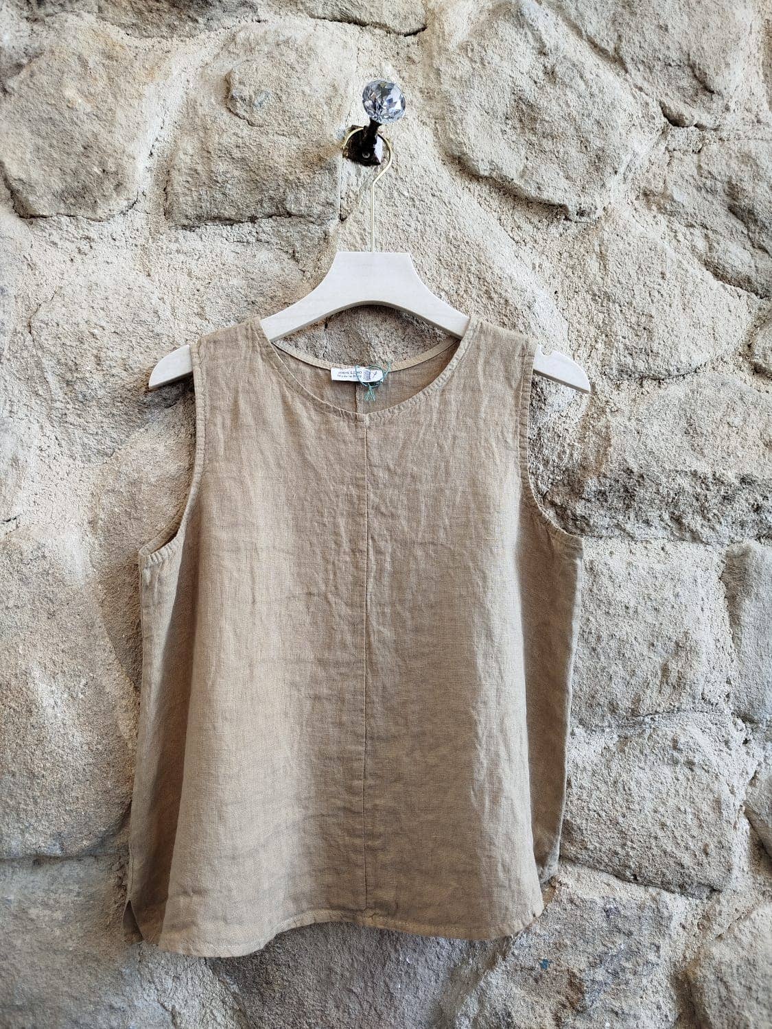 Linen Camel Tank